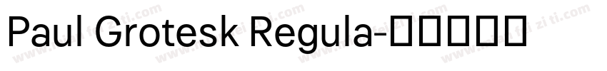Paul Grotesk Regula字体转换